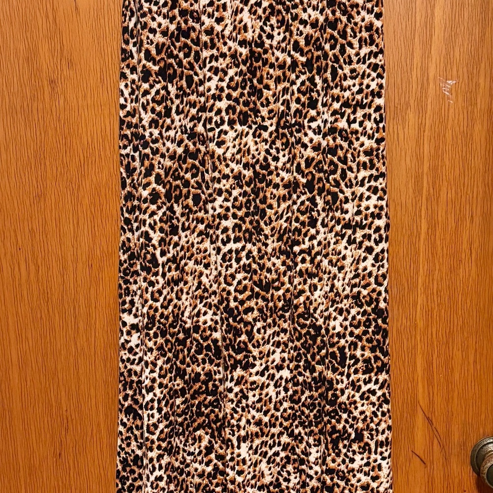Plus size  Leopard print Maxi skirt